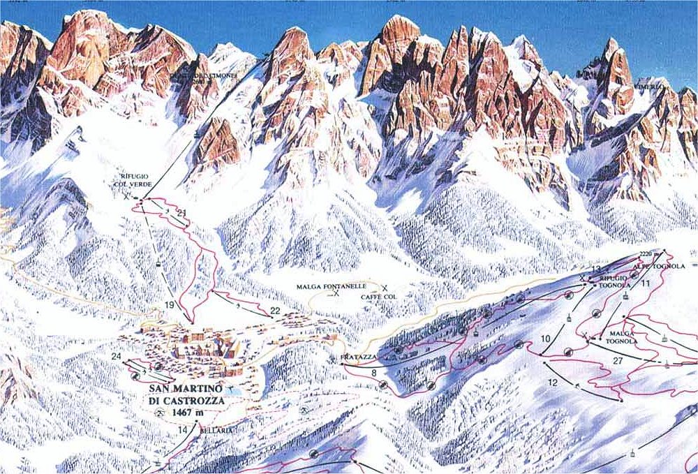 Insigne Ski Original - San Martino Di Castrozza 1444m - Dolomites Italie